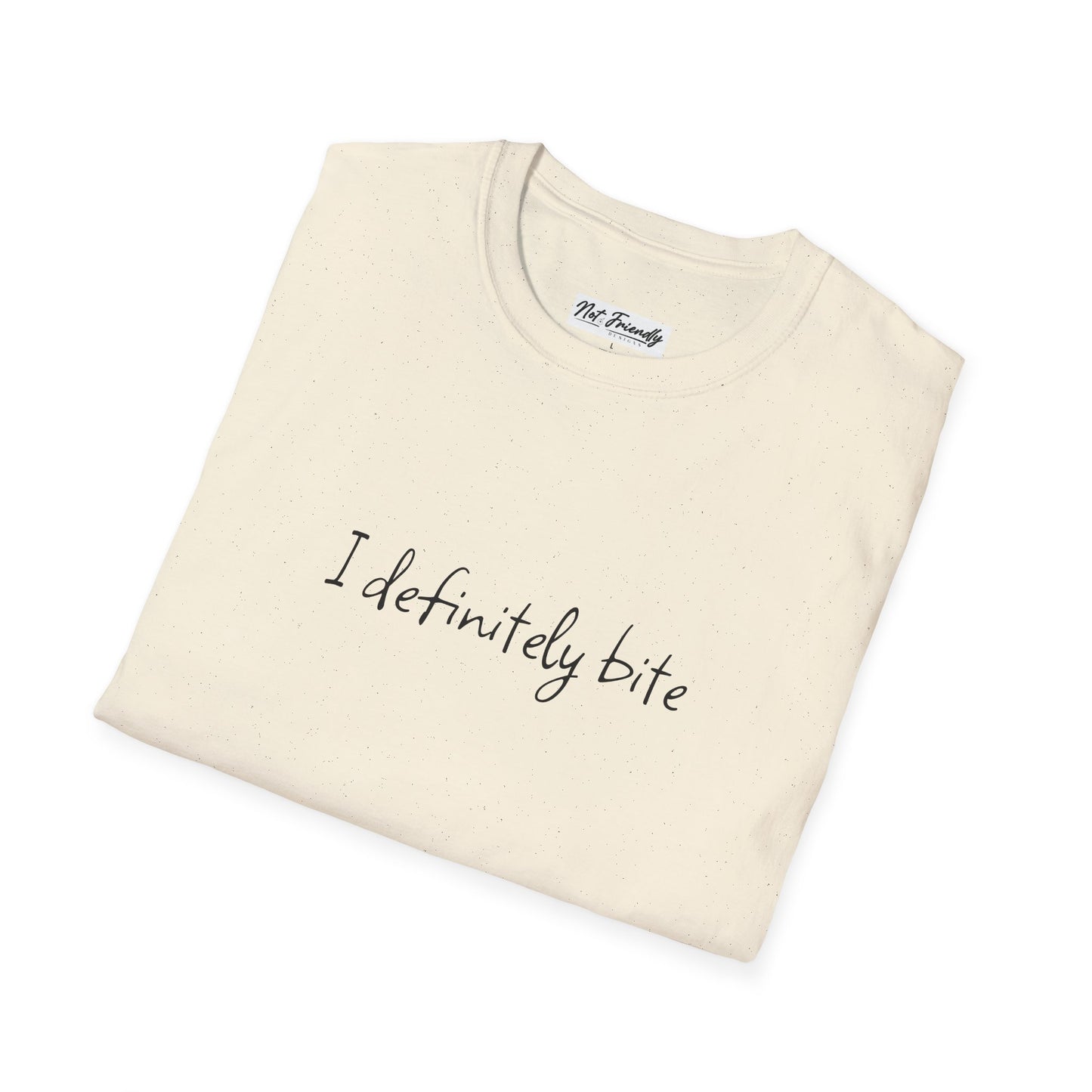 Unisex Softstyle T-Shirt - "I definitely bite" Casual Tee