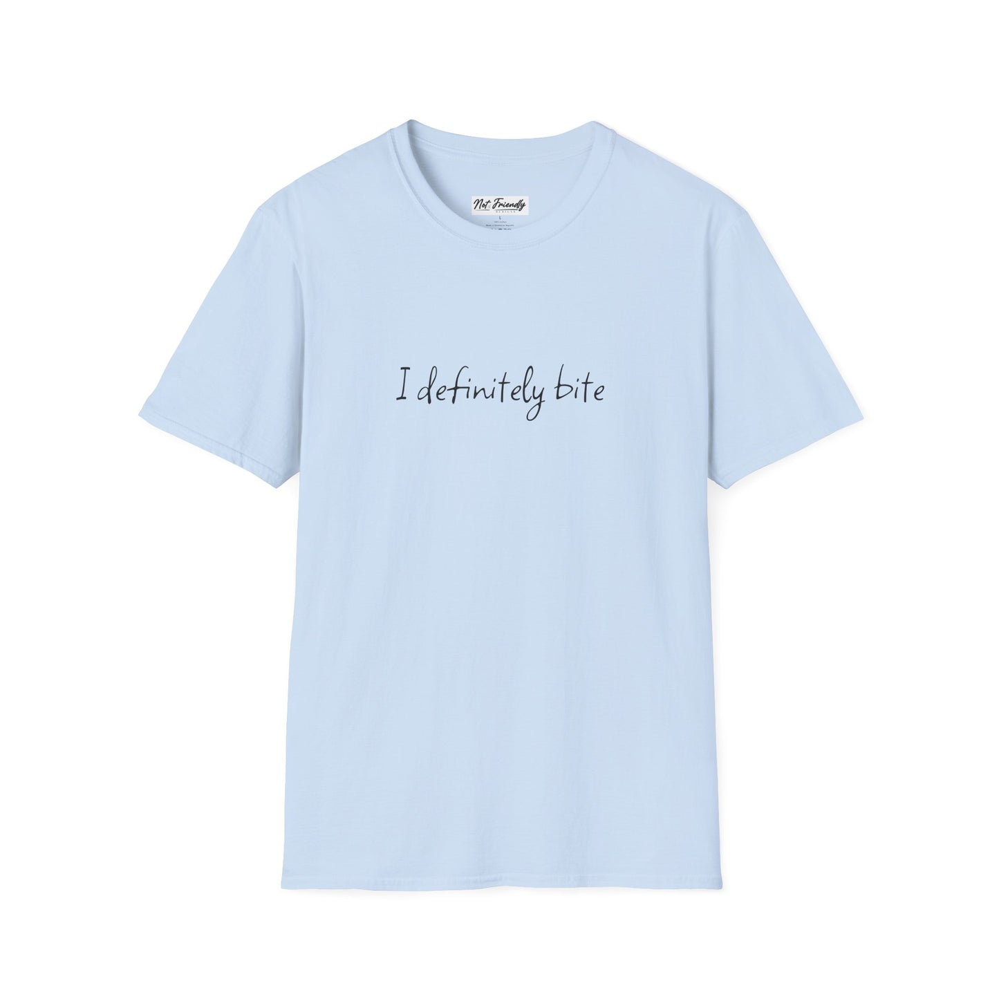 Unisex Softstyle T-Shirt - "I definitely bite" Casual Tee