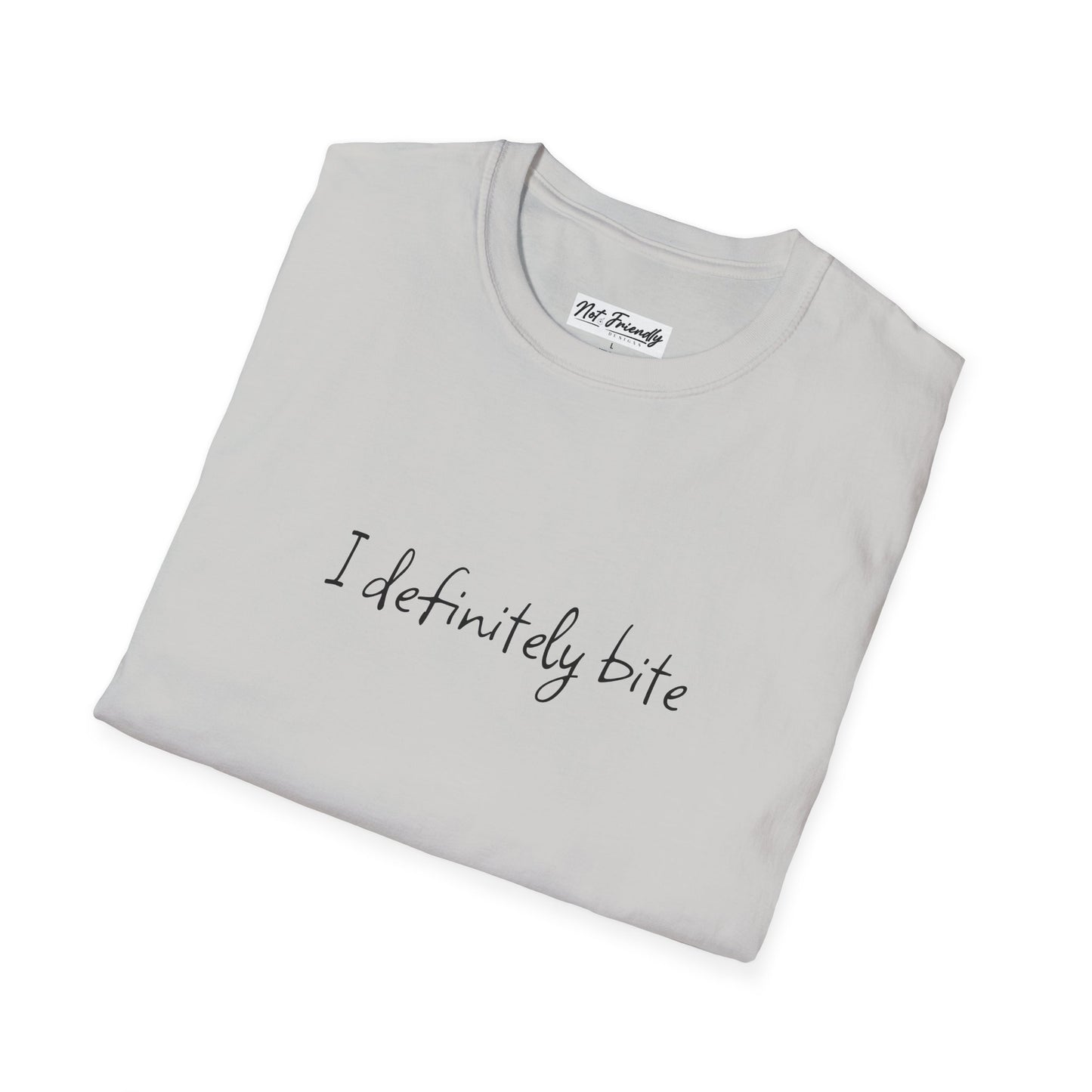 Unisex Softstyle T-Shirt - "I definitely bite" Casual Tee