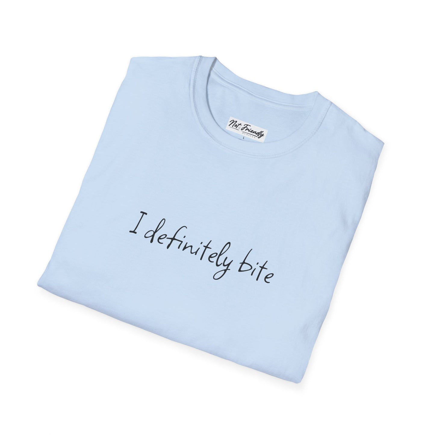 Unisex Softstyle T-Shirt - "I definitely bite" Casual Tee