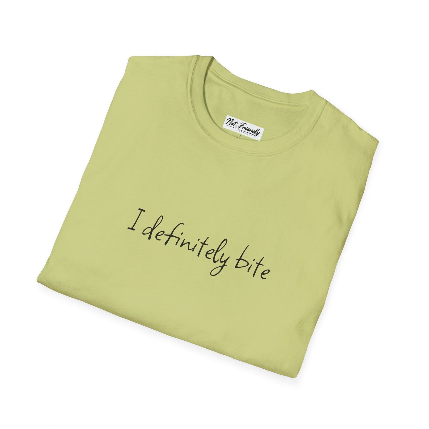 Unisex Softstyle T-Shirt - "I definitely bite" Casual Tee