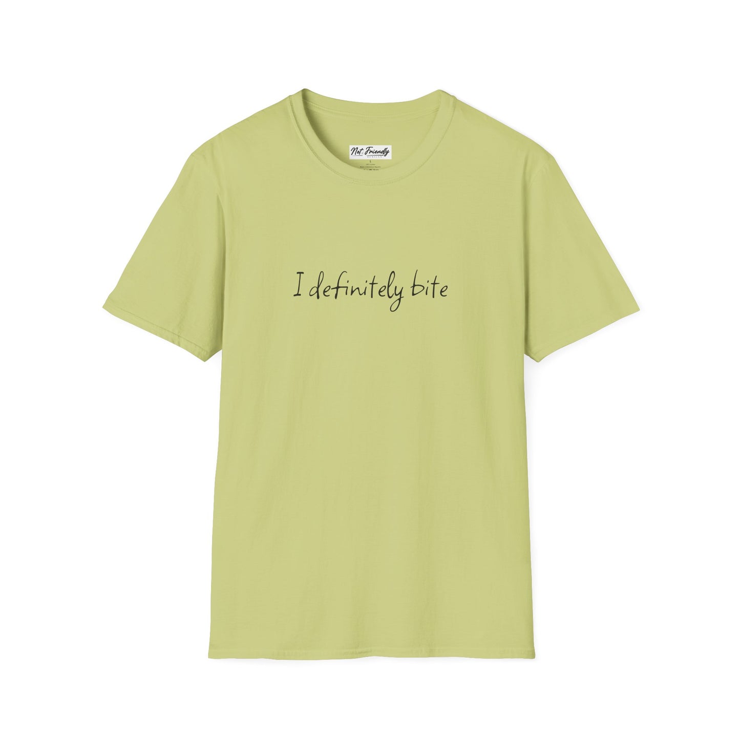 Unisex Softstyle T-Shirt - "I definitely bite" Casual Tee