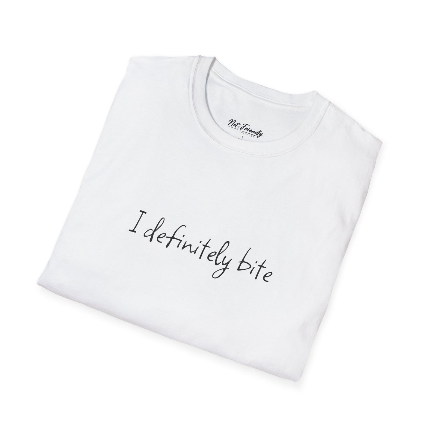 Unisex Softstyle T-Shirt - "I definitely bite" Casual Tee